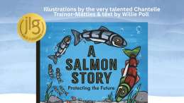 A Salmon Story poster with Karen's quote