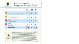 Marine Protected Areas Progress Report Card