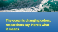 news poster crashing waves green