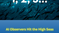 news template showing silhouette of a school of fish and the number 1, 2 and 3